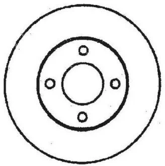 Гальмівний диск передній AUDI 80/90/100 Jurid 561244JC