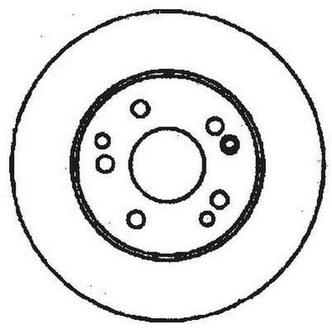 Гальмівний диск передній MERCEDES-BENZ W201 / W124 Jurid 561331JC