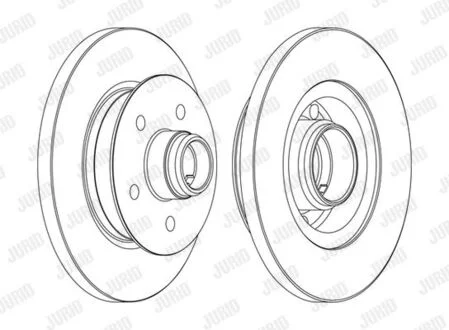 Диск тормозной передний VOLKSWAGEN Transporter III Jurid 561437JC1