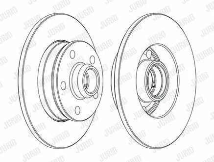 Гальмівний диск задній Seat Toledo / VW Golf / Passat / Vento Jurid 561620JC1