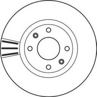 Гальмівний диск передній Citroen / DS / Opel / Peugeot Jurid 562129JC