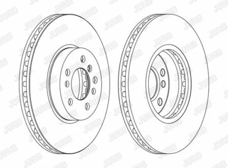 Гальмівний диск передній BMW X3/X5 Jurid 562134JC1
