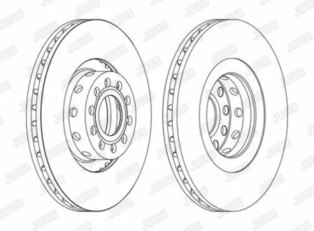 Гальмівний диск передній AUDI A6/S6 A8/S8 quattro VW PHAETON 4motion Jurid 562175JC1
