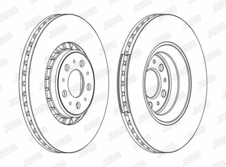 Тормозной диск передний VOLVO XC90 Jurid 562217JC1