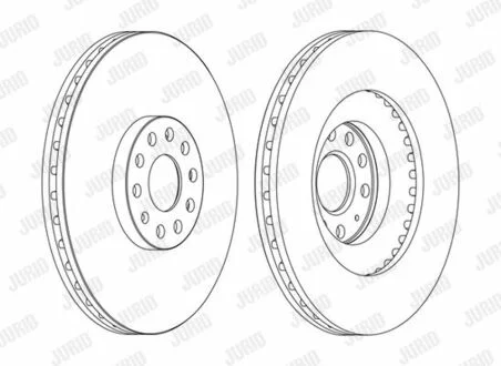 Гальмівний диск передній AUDI A3 VW EOS/GOLF/PASSAT/SCIROCCO SEAT LEON SKODA SUPERB Jurid 562239JC1