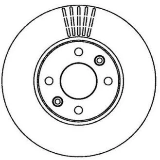 Гальмівний диск передній Dacia Logan / Sandero / Nissan Micra / Note / Tiida Jurid 562268JC