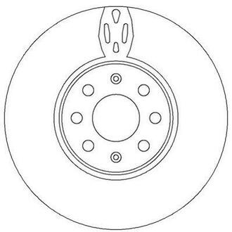Тормозной диск передний Fiat Doblo / Punto / Opel Corsa Jurid 562297JC