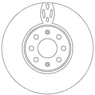 Гальмівний диск передній Fiat Doblo / Punto / Opel Corsa Jurid 562297JC