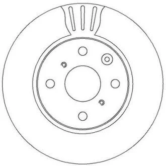 Гальмівний диск передній Citroen C1 / Peugeot 107 / 108 / Toyota Aygo Jurid 562311JC