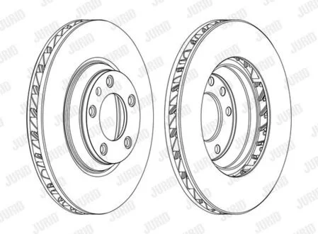 Гальмівний диск передній VW TOUAREG AUDI Q7 PORSCHE CAYENNE/PANAMERA Jurid 562360JC1