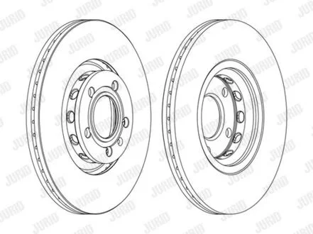 Тормозной диск передний VW PASSAT AUDI A4/A6 SEAT EXEO SKODA SUPERB Jurid 562383JC1 (фото 1)