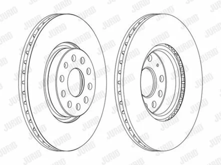 Гальмівний диск Audi A3 / TT Seat Leon VW Golf /Passat Skoda Octavia Jurid 562387JC1