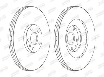 Тормозной диск передний AUDI A4 Jurid 562389JC1