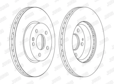 Гальмівний диск передній Mercedes V-Class (W447), Viano (W639), Vito (W639, W447) Jurid 562392JC1