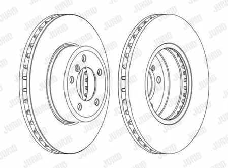 Гальмівний диск BMW 5 (E60)(E61)/BMW 6 (E63) 630 Jurid 562397JC1
