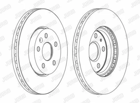 Тормозной диск Chevrolet Malibu/Camaro Opel Insignia A/Astra G Jurid 562462JC1