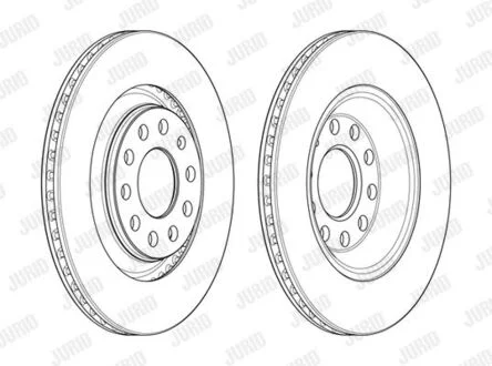 Гальмівний диск задній Audi A4 (B6, B7) Jurid 562510JC