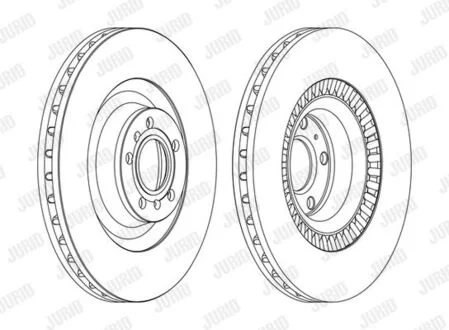 Гальмівний диск передній Audi A8 / VW Phaeton Jurid 562517JC1