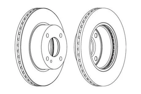 Гальмівний диск Ford Fiesta VI (CB1, CCN) / Ford KA+ (UK, FK) Jurid 562539JC