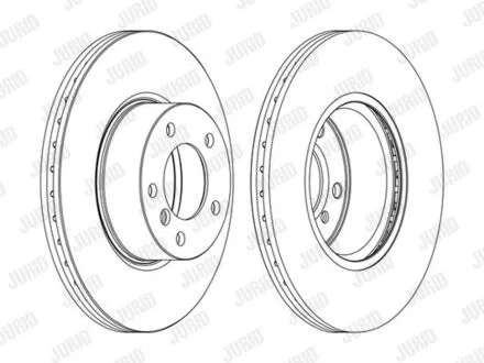 Гальмівний диск передній BMW 1/2/3/4/X1 Jurid 562618JC1