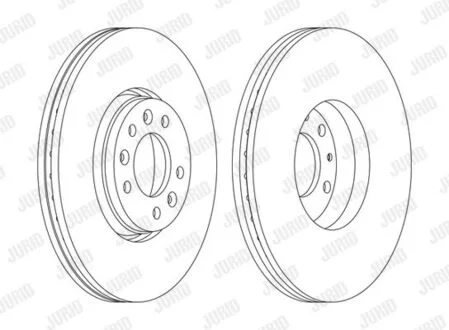 Гальмівний диск передній CITROËN C5/JUMPY FIAT SCUDO PEUGEOT EXPERT Jurid 562622JC1