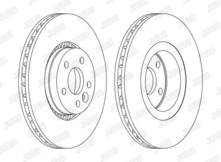 Гальмівний диск передній FORD GALAXY/S-MAX LAND ROVER FREELANDER VOLVO S60/S80/XC70 Jurid 562643JC1