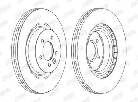 Тормозной диск передний LAND ROVER DISCOVERY RANGE ROVER SPORT Jurid 562654JC1