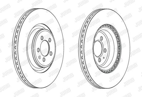 Тормозной диск передний AUDI A4/A5/A6/A7/Q5 Jurid 562661JC1