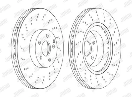 Гальмівний диск передній Mercedes E-Class (W211, S211), S-Class (S221, C216), SL (R230) Jurid 562678JC1