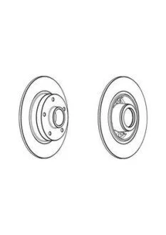 Гальмівний диск задній Renault Clio IV, Fluence, Megane CC, Megane III, Scenic III Jurid 562731J1