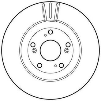 Тормозной диск передний Honda Civic VIII, CR-V II Jurid 562807JC (фото 1)