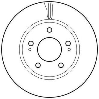 Гальмівний диск передній DODGE CALIBER MITSUBISHI GALANT/LANCER/SPACE WAGON Jurid 562820JC (фото 1)