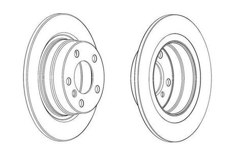 Гальмівний диск задній BMW 1/2 Jurid 562905JC (фото 1)
