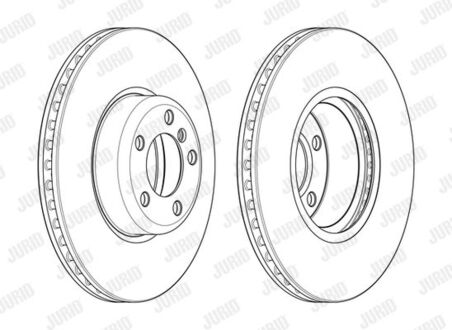 Тормозной диск передний BMW 1-Series, 2-Series, 3-Series, 4-Series Jurid 562979JC1