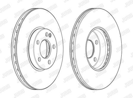 Гальмівний диск передній Mercedes A-Class (W176), B-Class (W246, W242), CLA (C117) Jurid 562989JC1