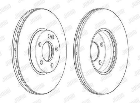 Гальмівний диск передній Mercedes A-Class (W176), B-Class (W246, W242), CLA (C117) Jurid 562989JC1