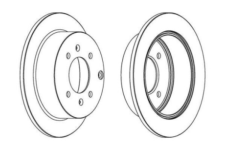 Гальмівний диск задній Hyundai Matrix, Sonata IV / KIA Magentis I Jurid 563042JC