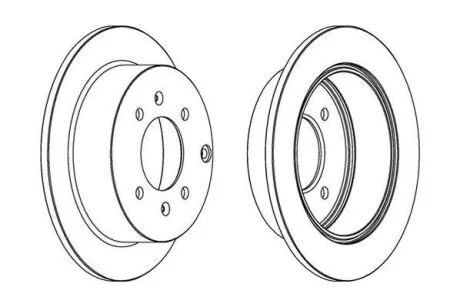 Гальмівний диск задній Hyundai Matrix, Sonata IV / KIA Magentis I Jurid 563042JC