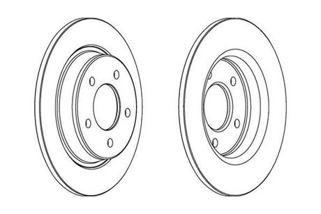 Тормозной диск задний Mazda 3, 5 Jurid 563043JC (фото 1)