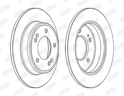 Гальмівний диск задній HYUNDAI CRETA/ELANTRA/KONA/VELOSTER/i30 KIA CEE\'D/SOUL Jurid 563110JC