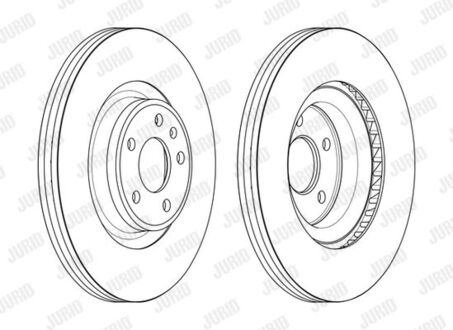 Тормозной диск передний Audi A4, A5, A6, A7, Q5 Jurid 563175JC1