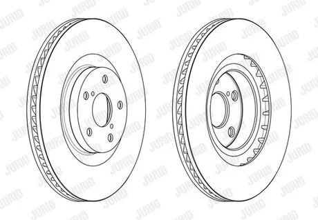 Гальмівний диск передній правий LEXUS GS Jurid 563237JC1