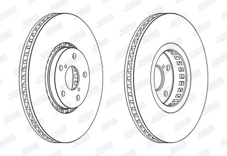 Гальмівний диск передній лівий LEXUS GS,RC Jurid 563238JC1