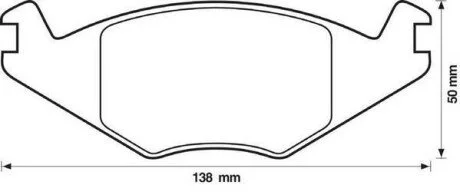 Гальмівні колодки передні VW GOLF/JETTA/POLO SEAT CORDOBA/IBIZA Jurid 571315J