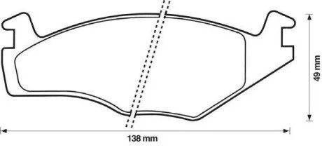 Колодки гальмівні SEAT Cordoba, Ibiza, Inca, Toledo VOLKSWAGEN Caddy, Golf (1), Golf (2), Golf (3), Jurid 571317J