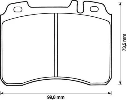Тормозные колодки передние MERCEDES-BENZ 124/190/C/CLK/E/SL/SLK Jurid 571413J