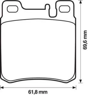 Тормозные колодки задние MERCEDES-BENZ C/CLK/E/S/SL/SLK CHRYSLER CROSSFIRE Jurid 571722J