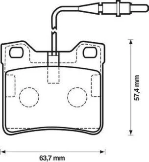 Гальмівні колодки задні MERCEDES-BENZ V/VITO Jurid 571845J