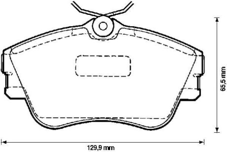 Гальмівні колодки передні VW Transporter IV (1990->) Jurid 571847J