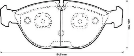 Гальмівні колодки передні AUDI A8/TT BMW 7/Z8 MERCEDES-BENZ S/E BENTLEY ARNAGE/CONTINENTAL Jurid 571872J